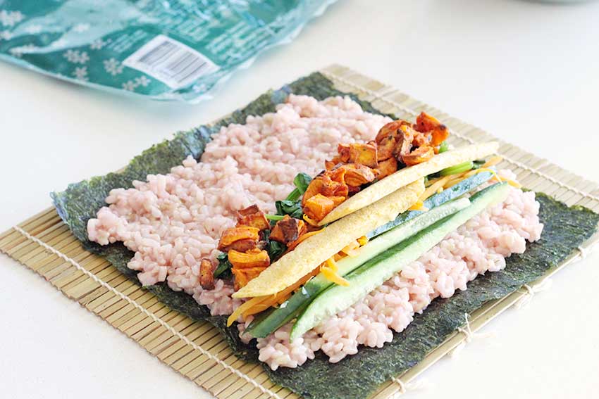 nasi merah kimbab resep 1